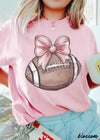 *YOUTH Football Pink Coquette Tee *10 Colors (S-3X)