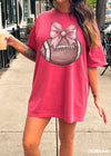 *YOUTH Football Pink Coquette Tee *10 Colors (S-3X)