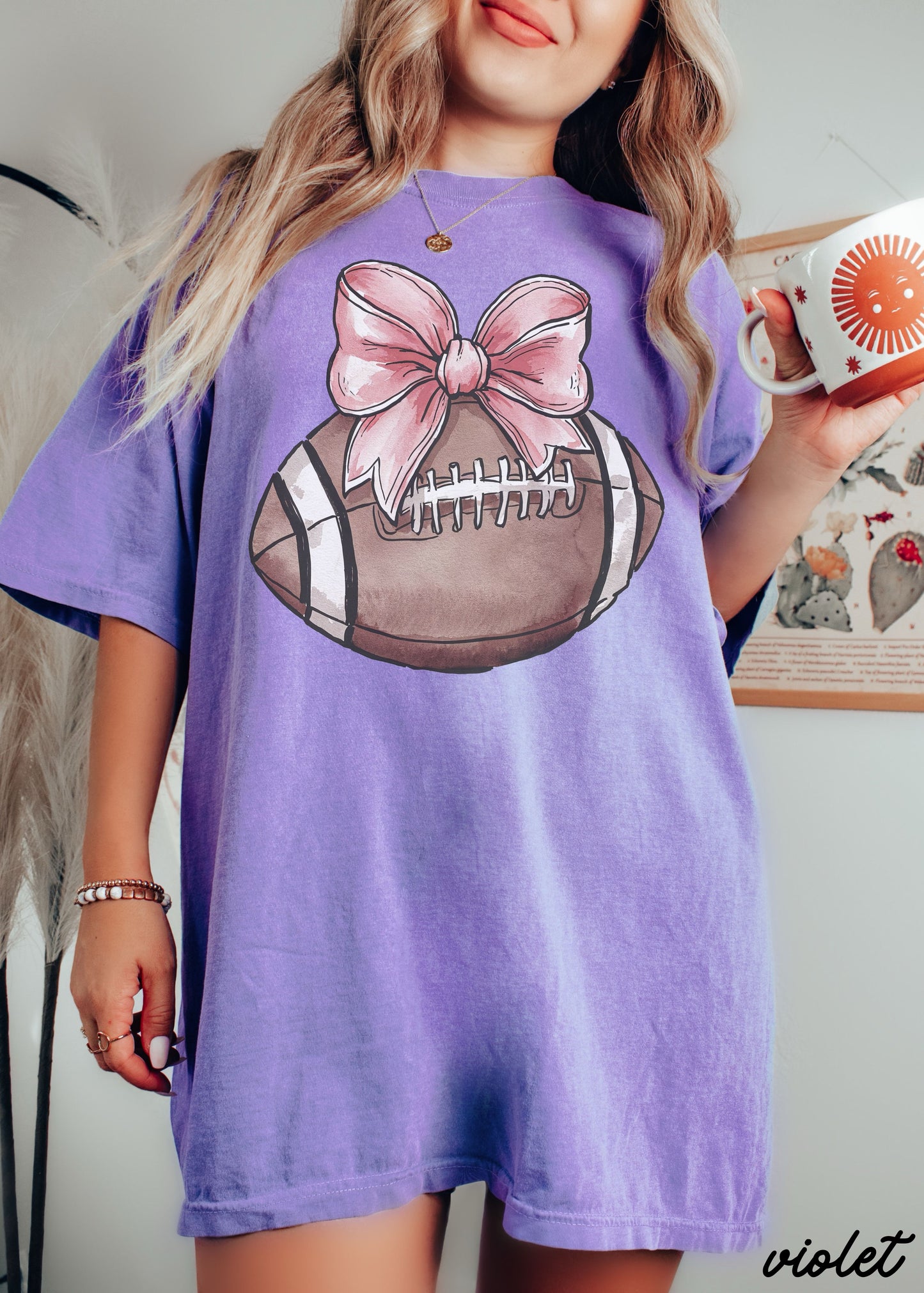 *Football Pink Coquette Tee *14 Colors (S-3X)