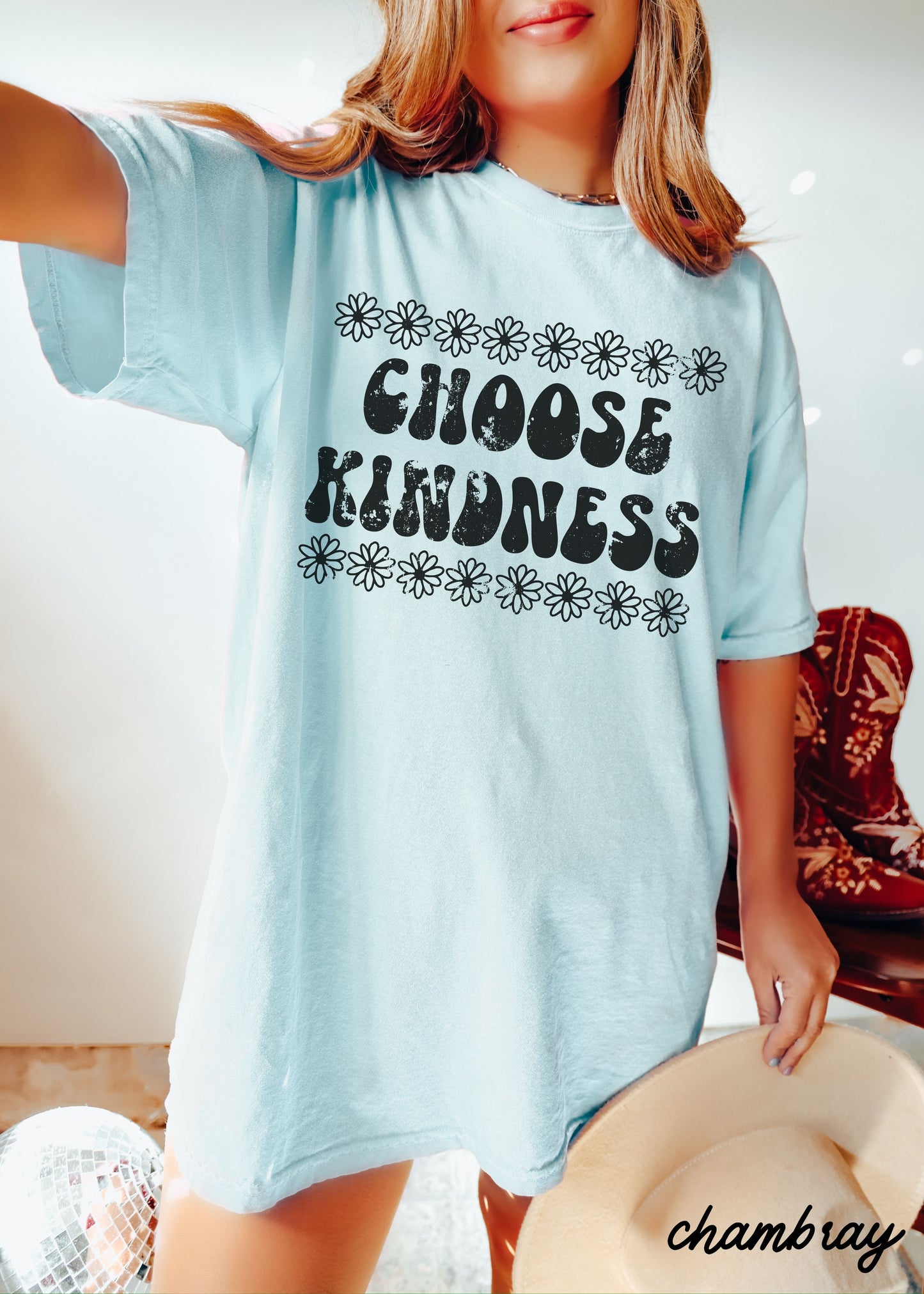 PRE-ORDER: Choose Kindness Daisy Tee *12 Colors (S-3X)