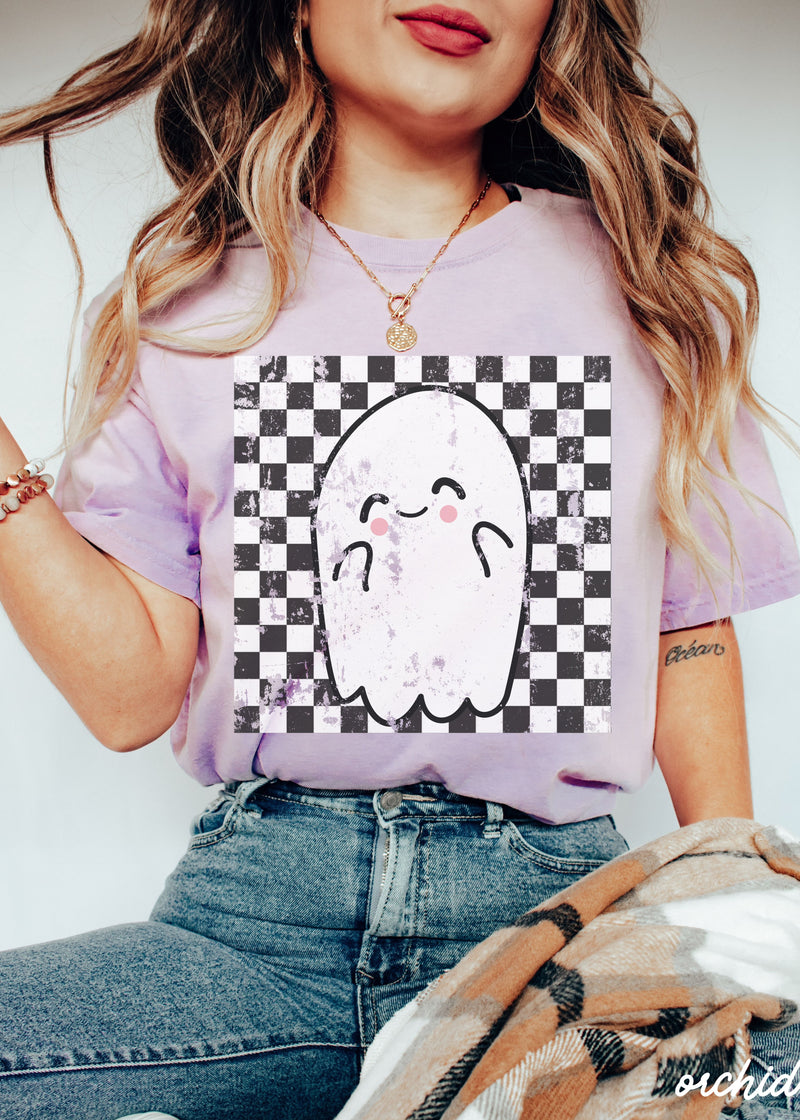 PRE-ORDER: Checkered Ghost Tee *10 Colors (S-3X)