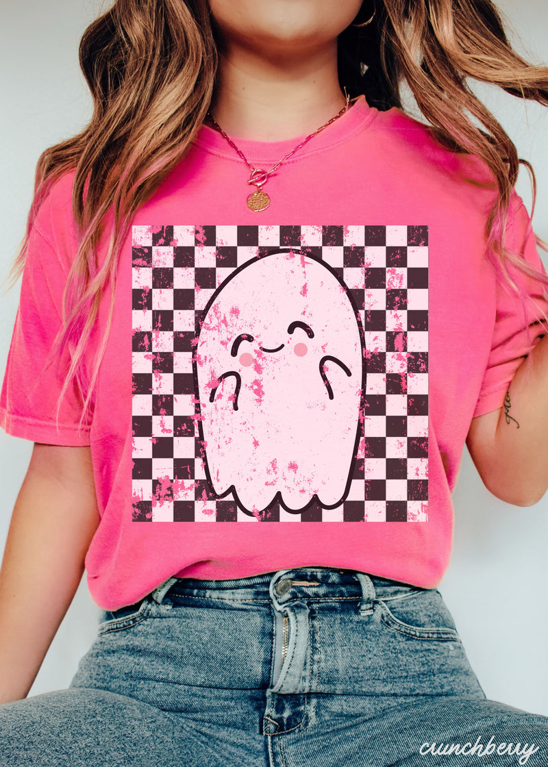 PRE-ORDER: Checkered Ghost Tee *10 Colors (S-3X)