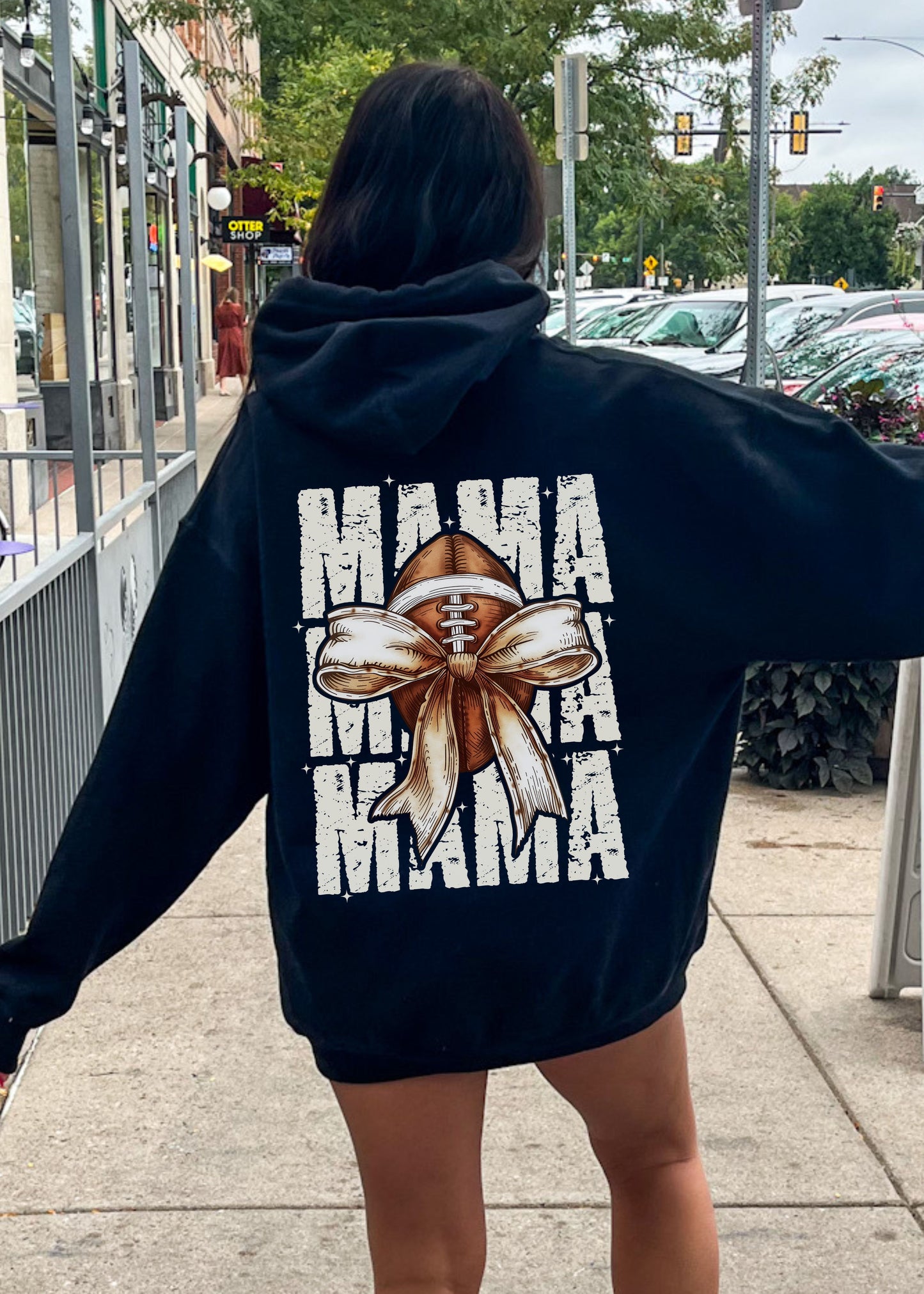 *Mama Mama Football Coquette Sweatshirt *Black (S-3X)