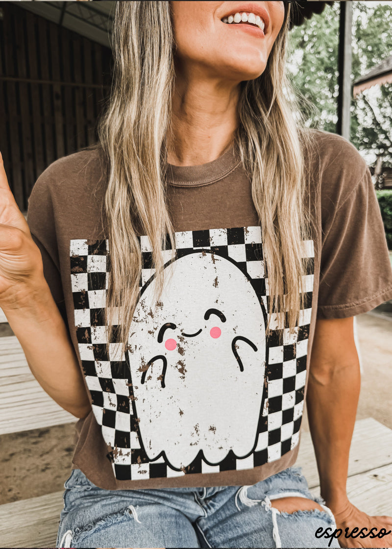 PRE-ORDER: Checkered Ghost Tee *10 Colors (S-3X)