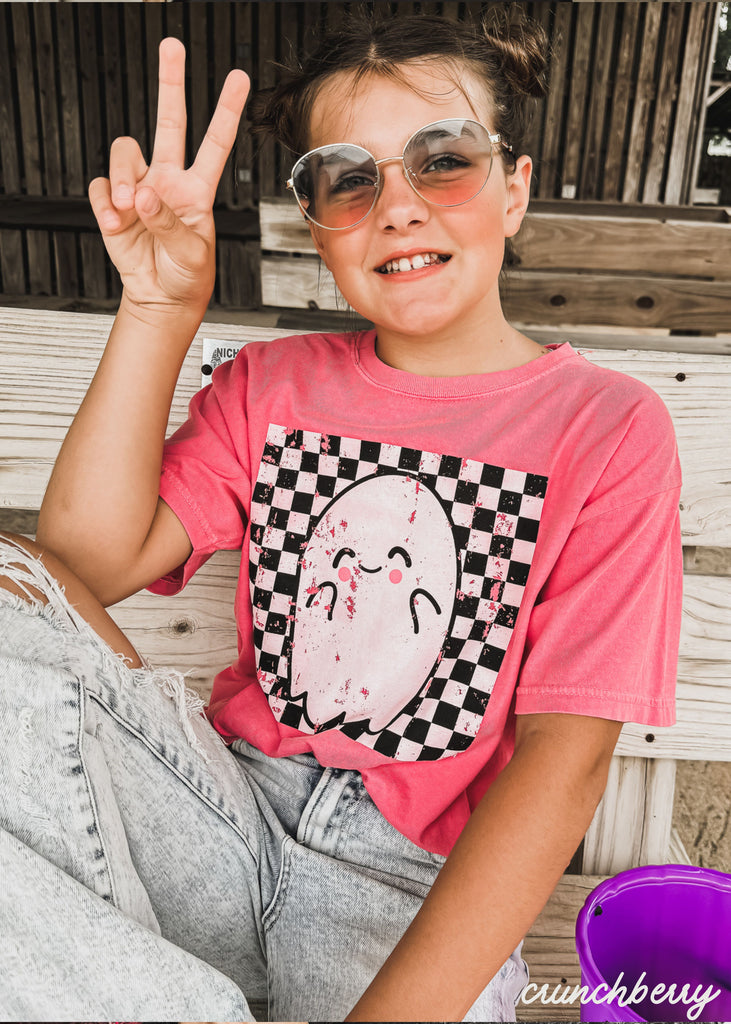 PRE-ORDER: YOUTH Checkered Ghost Tee *10 Colors (S-3X)