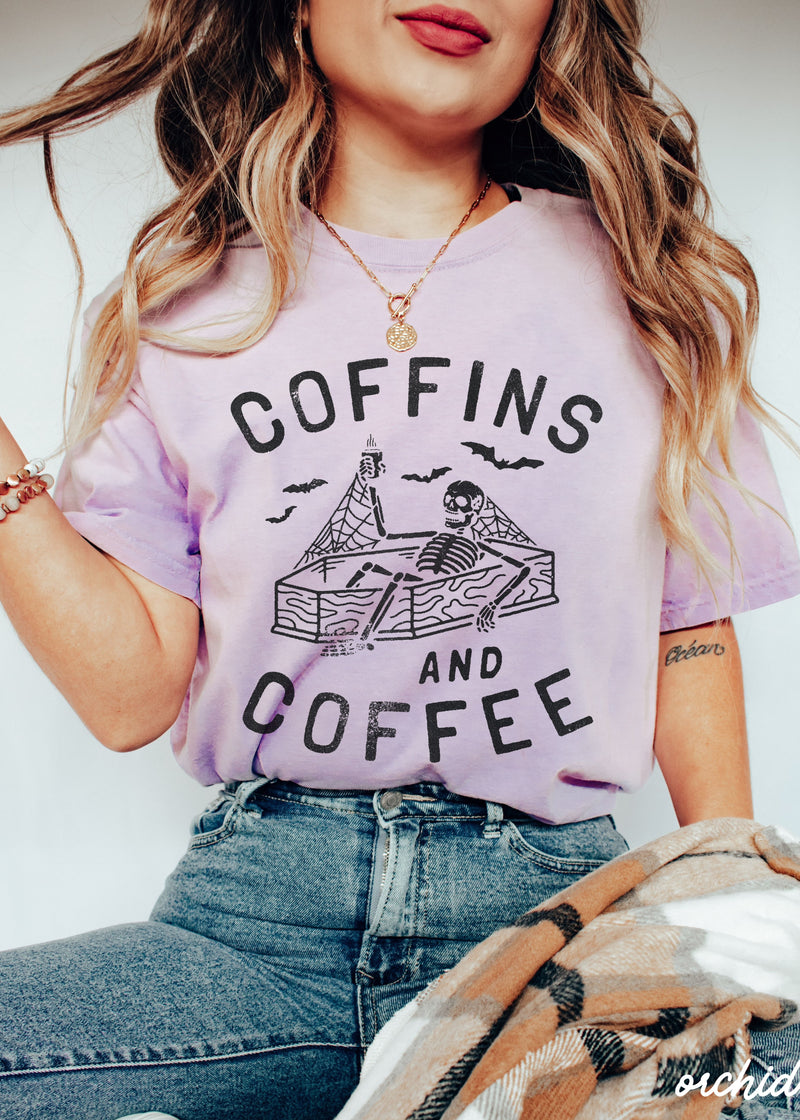 PRE-ORDER: Coffins and Coffee Tee *9 Colors (S-3X)