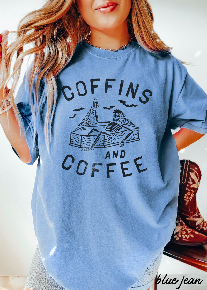 PRE-ORDER: Coffins and Coffee Tee *9 Colors (S-3X)