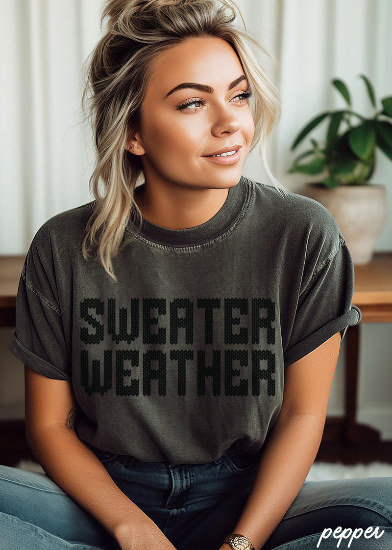 Pre-Order: Sweater Weather Tee *13 Colors (S-3X)