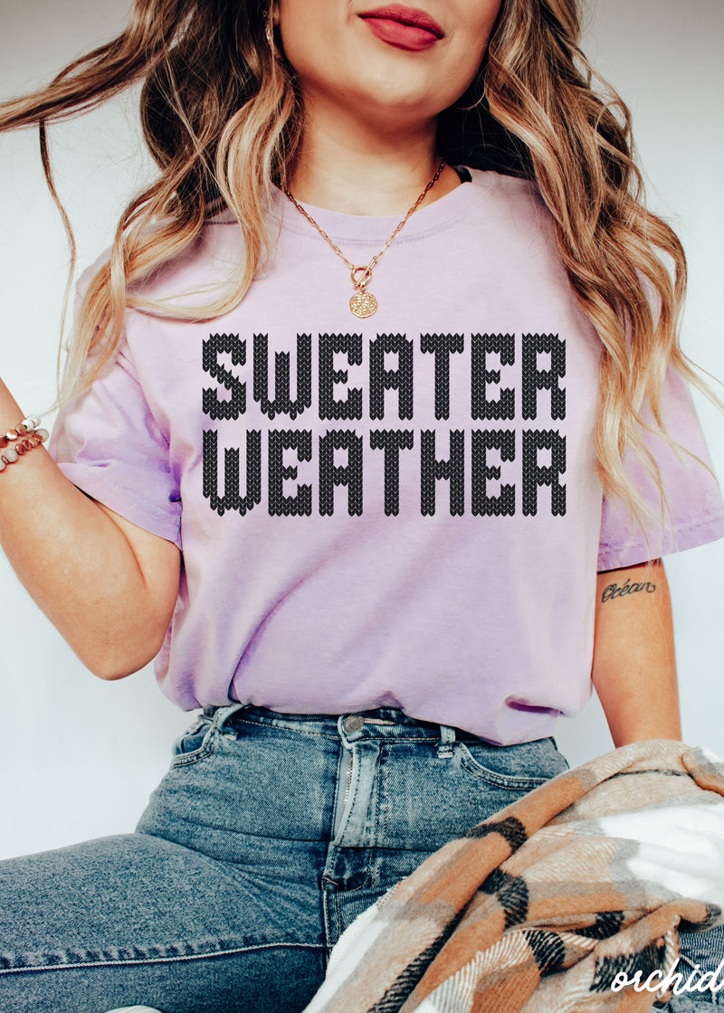 Pre-Order: Sweater Weather Tee *13 Colors (S-3X)