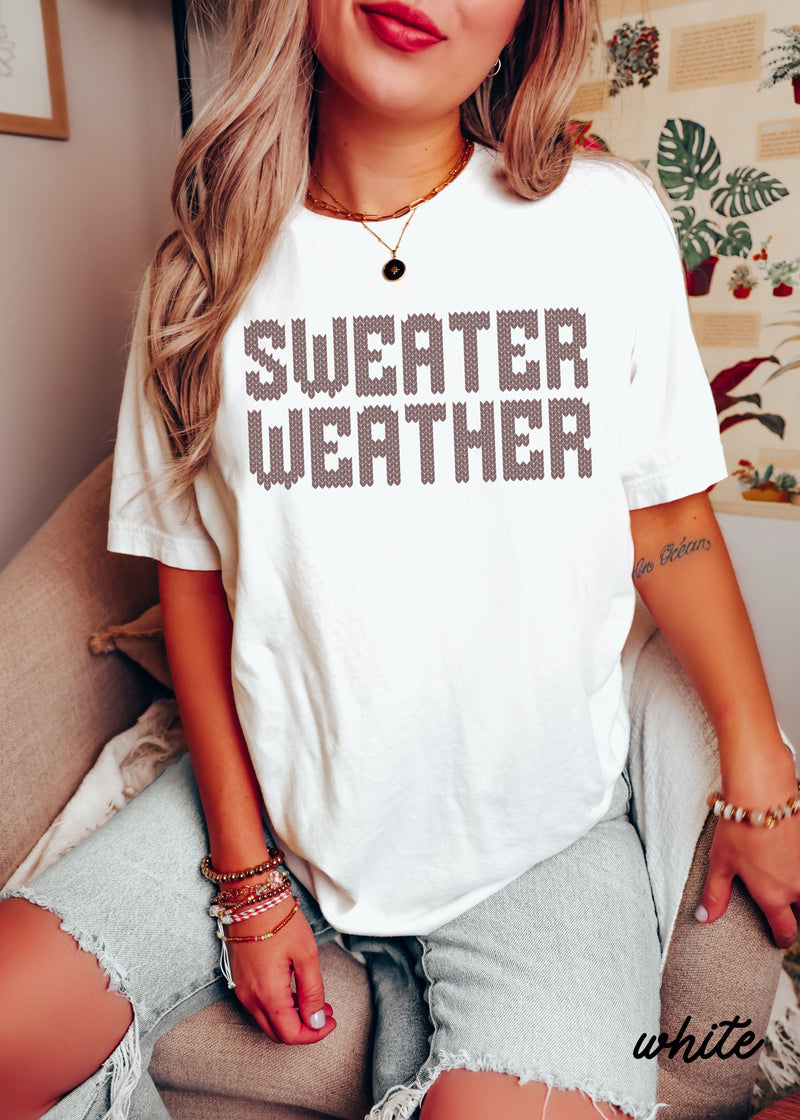 Pre-Order: Sweater Weather Tee *13 Colors (S-3X)