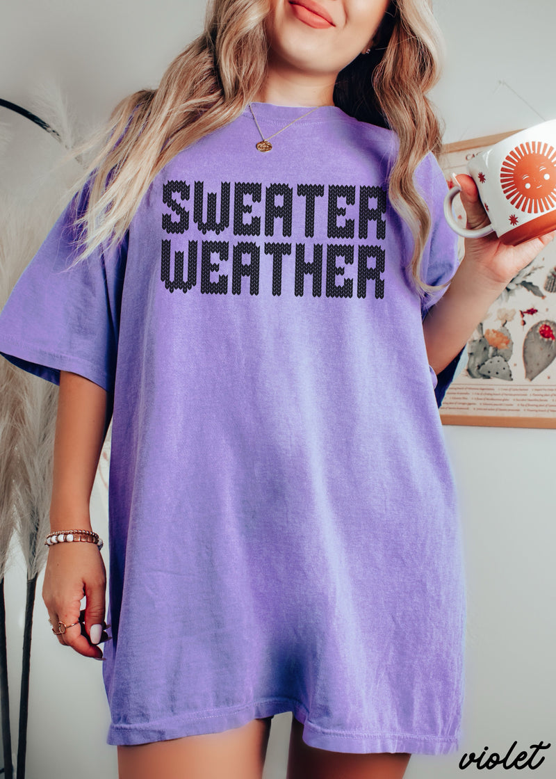 Pre-Order: Sweater Weather Tee *13 Colors (S-3X)