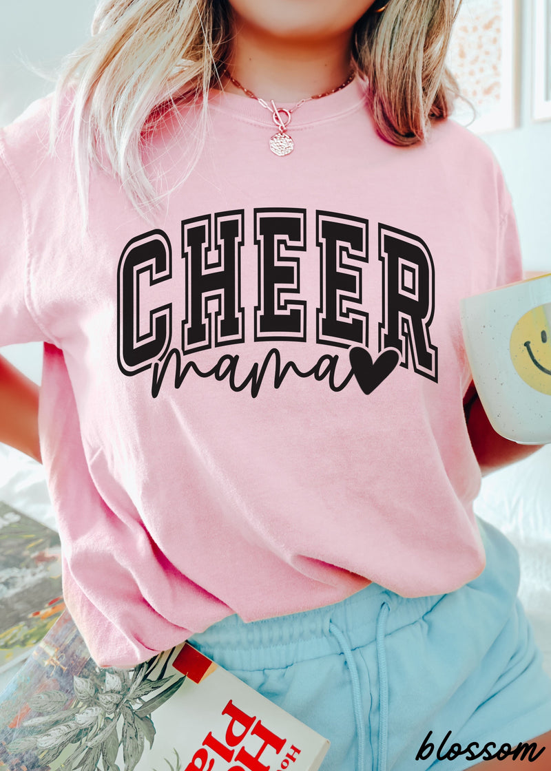 Pre-Order: Cheer Mom Heart Tee *15 Colors (S-3X)