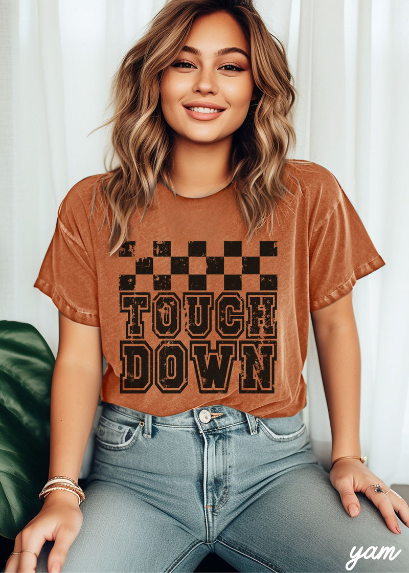 Pre-Order: Touch Down Checkered Tee *13 Colors (S-3X)