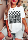 Pre-Order: Home Run Checkered Tee *13 Colors (S-3X)