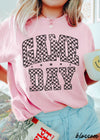 Pre-Order: Game Day Checkered Tee *12 Colors (S-3X)