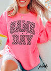 PRE-ORDER: Game Day Checkered Sweatshirt *6 Colors (S-3X)