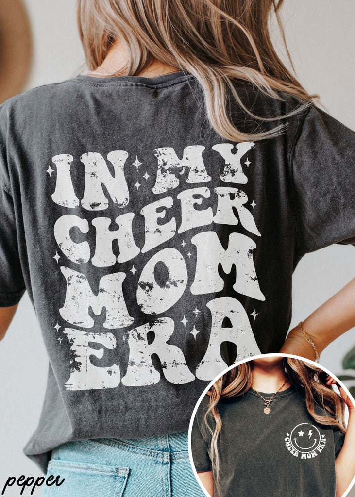 *BACK PRINT In My Cheer Mom Era Tee *15 Colors (S-3X)