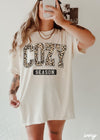 *Leopard Cozy Season Tee *7 Colors (S-3X)