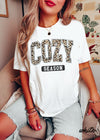 *Leopard Cozy Season Tee *7 Colors (S-3X)