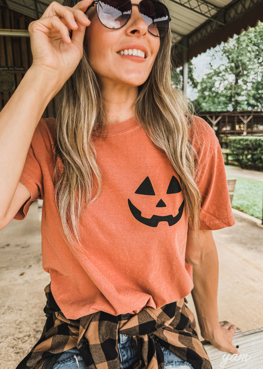 Jack-O-Lantern Face Tee *7 Colors (S-3X)