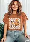 *Checkered Egg & Pie Tee *6 Colors (S-3X)