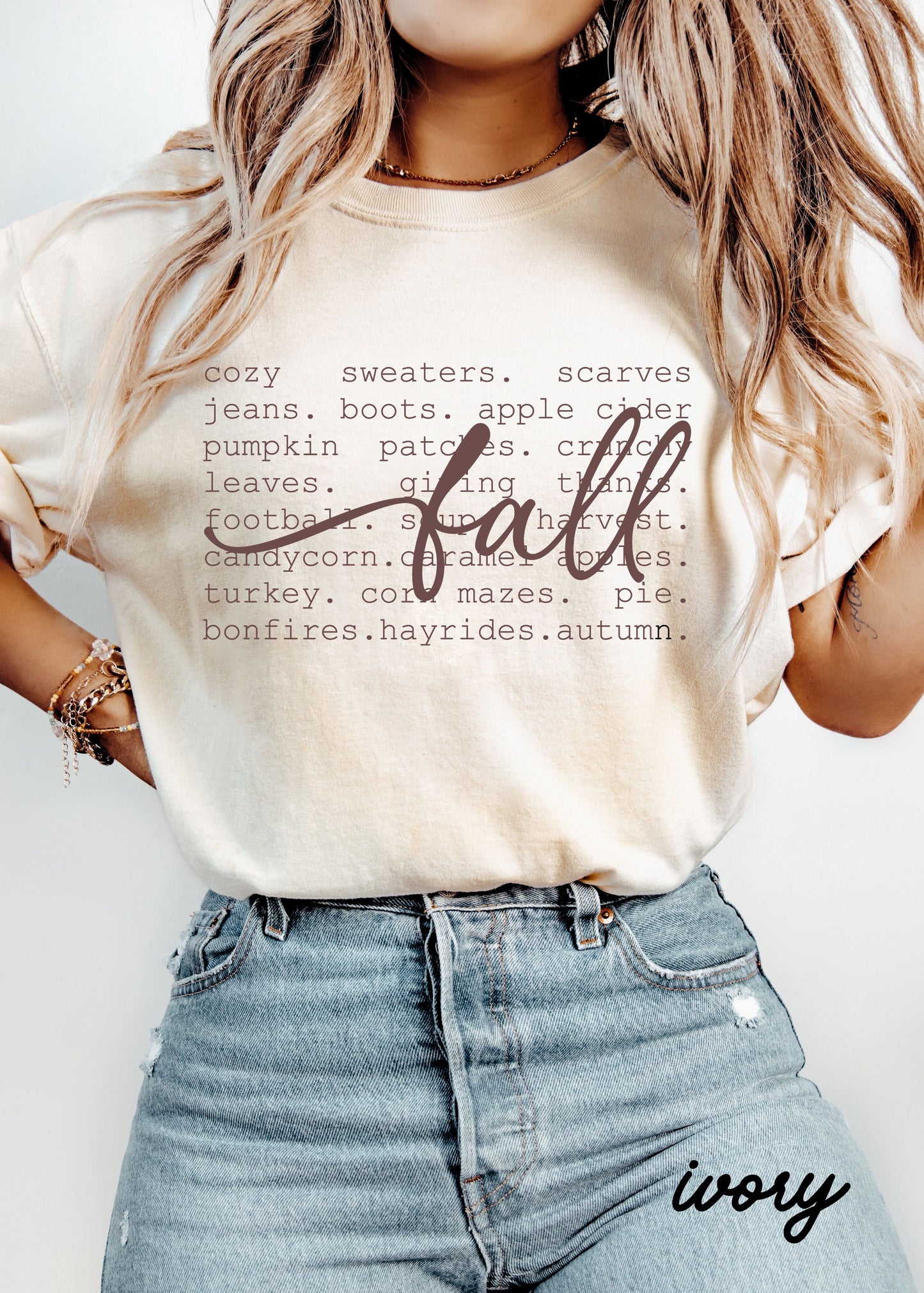 Fall Words Tee *5 Colors (S-3X)