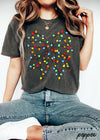 *Christmas Lights Coquette Tee *12 Colors (S-3X)