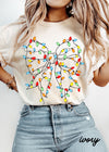 *Christmas Lights Coquette Tee *12 Colors (S-3X)