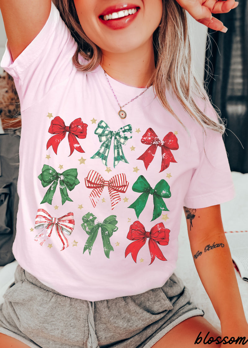 *Christmas Coquette Tee *7 Colors (S-3X)