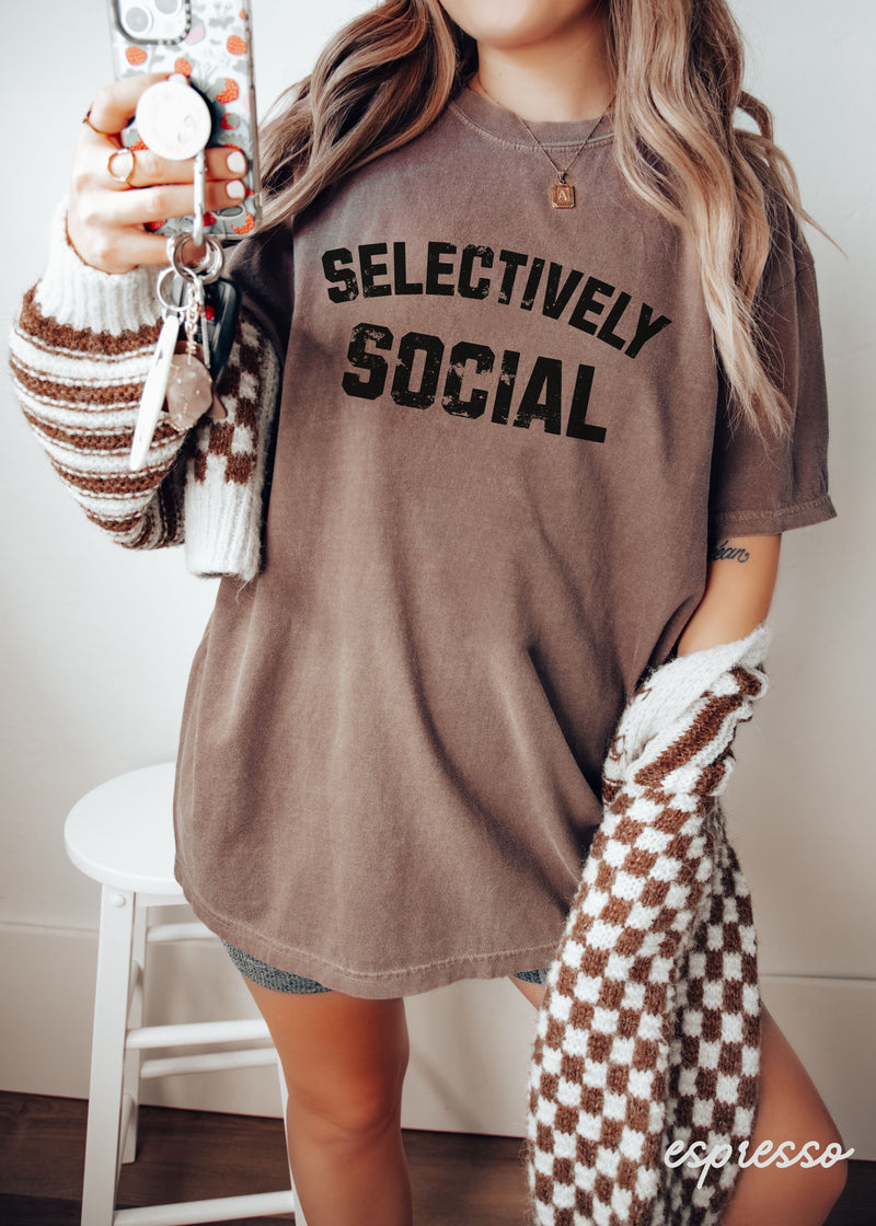 Pre-Order: Selectively Social Tee *9 Colors (S-3X)