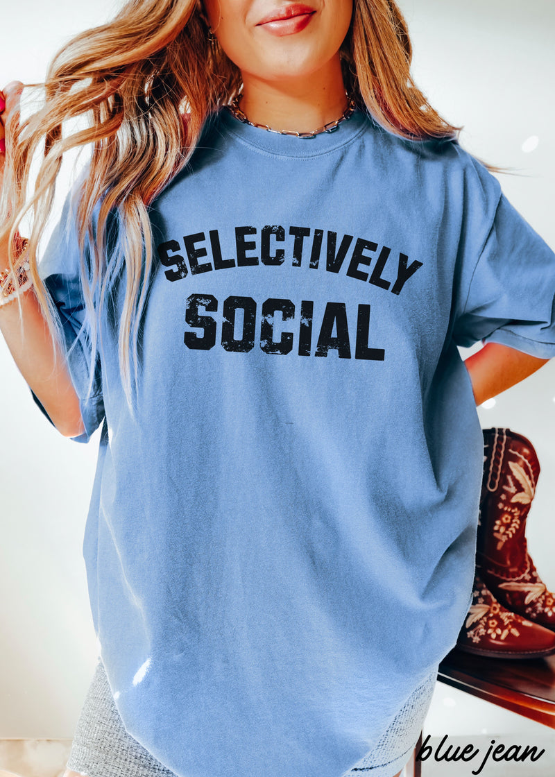 Pre-Order: Selectively Social Tee *9 Colors (S-3X)