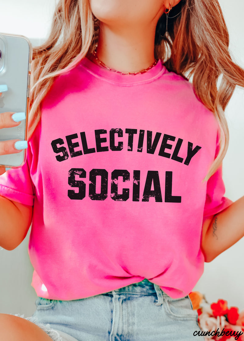 Pre-Order: Selectively Social Tee *9 Colors (S-3X)