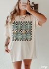 *Cute Checkered Trees Tee *7 Colors (S-3X)