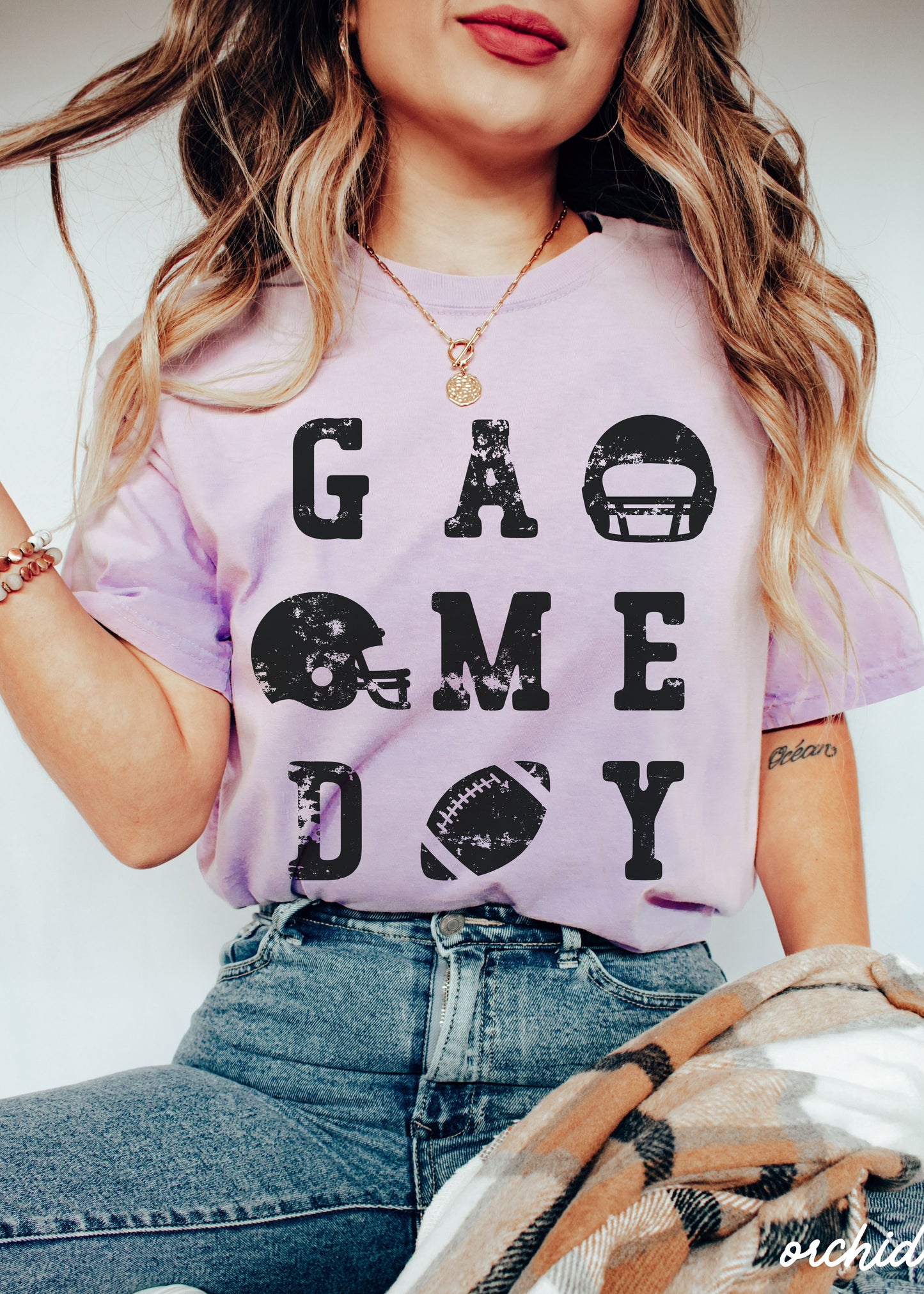 Pre-Order: Game Day Letters Tee *13 Colors (S-3X)