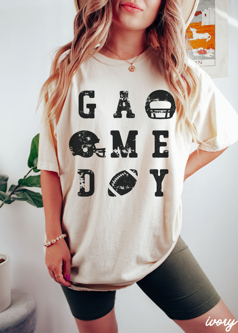 Pre-Order: Game Day Letters Tee *13 Colors (S-3X)