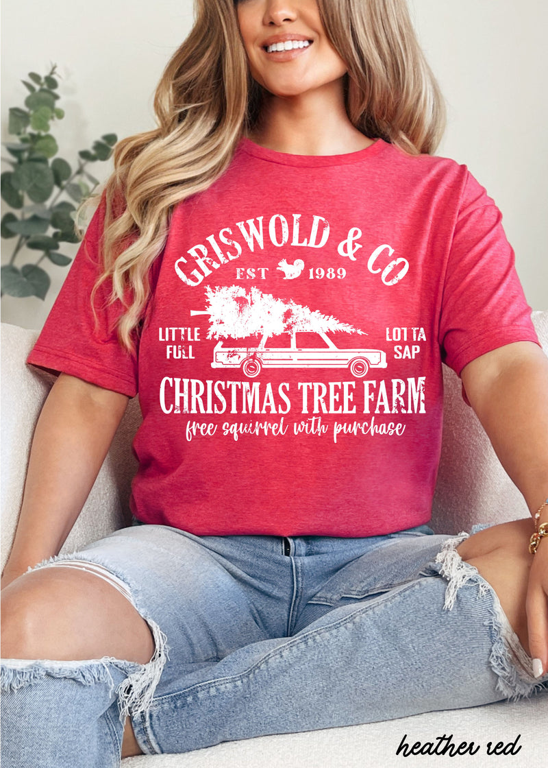 Pre Order: Griswold Tree farm Tee *4 Colors (S-3X)