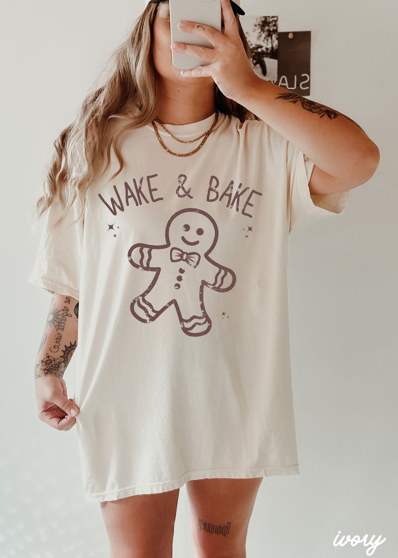 Pre-Order: Wake & Bake Gingerbread Tee *8 Colors (S-3X)