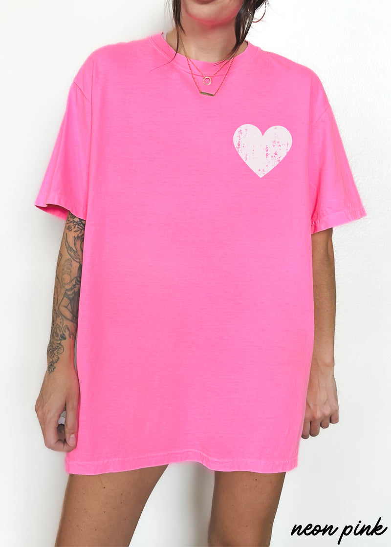 Pre-Order: Pocket Heart Tee *7 Colors (S-3X)