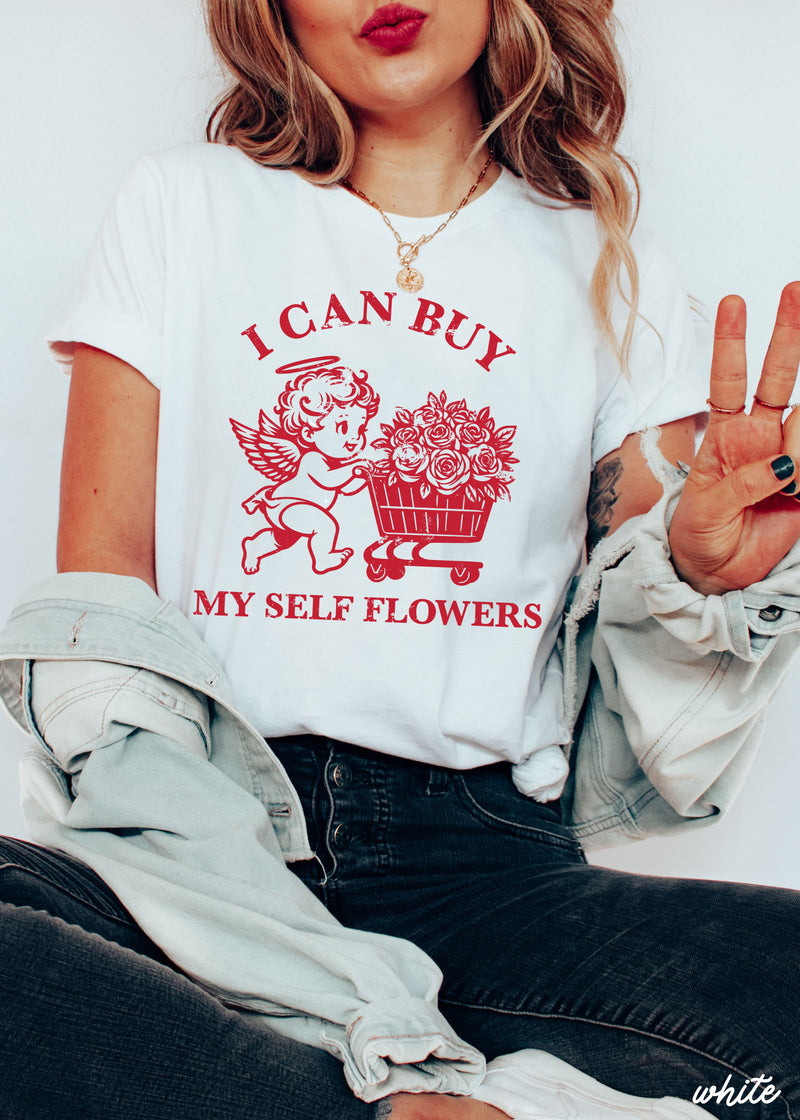 Buy Myself Flowers Tee *4 Colors (S-3X)