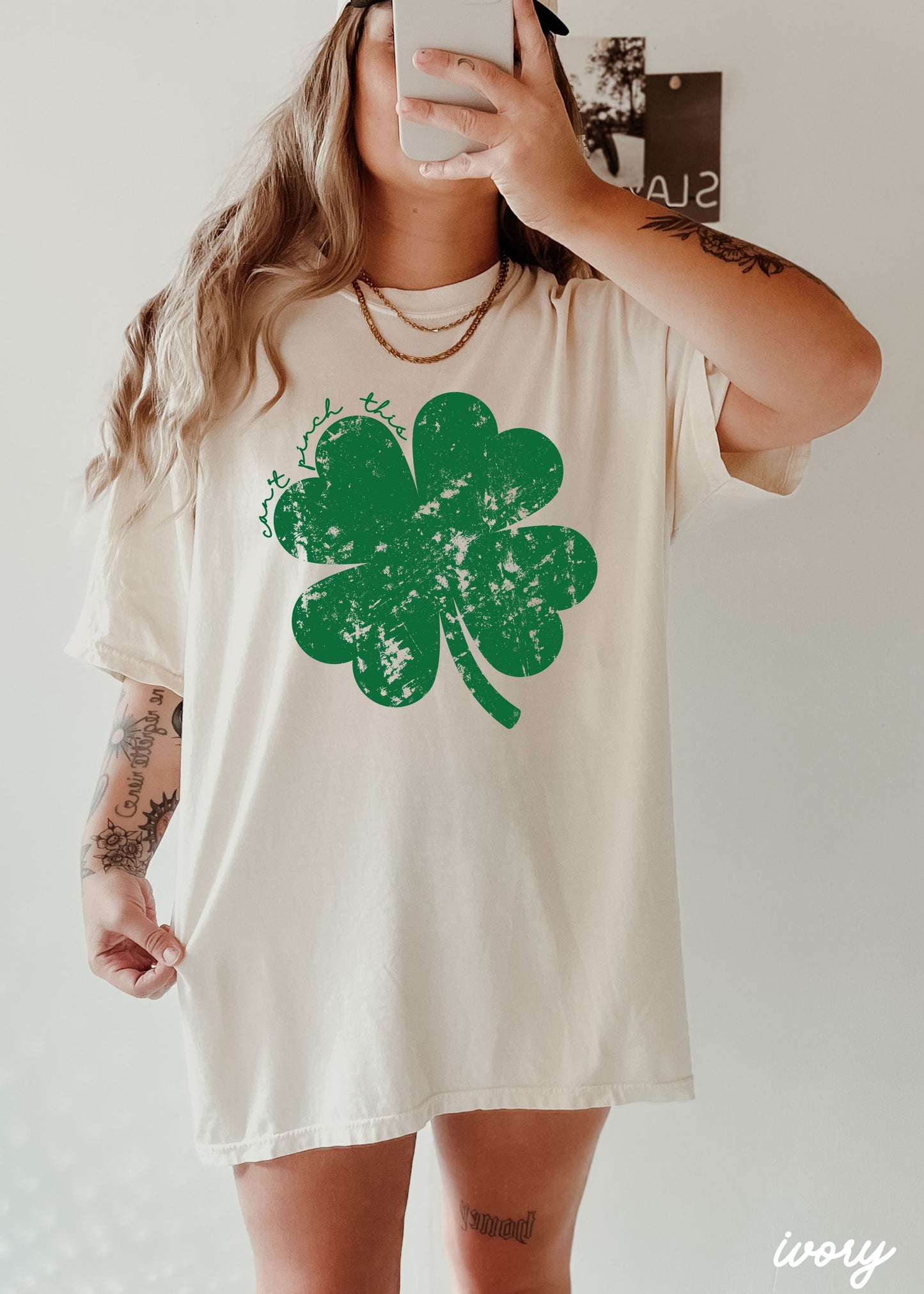 Distressed Shamrock Can't Pinch This Comfort Colors Tee *5 Colors (S-3X)