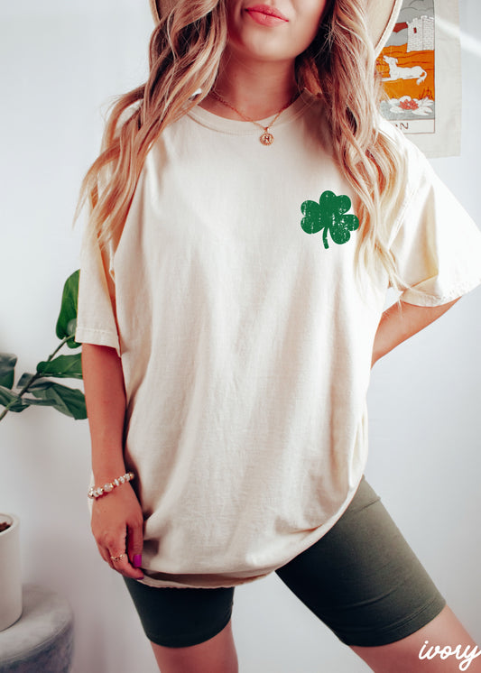 Pocket Shamrock Comfort Colors Tee *4 Colors (S-3X)