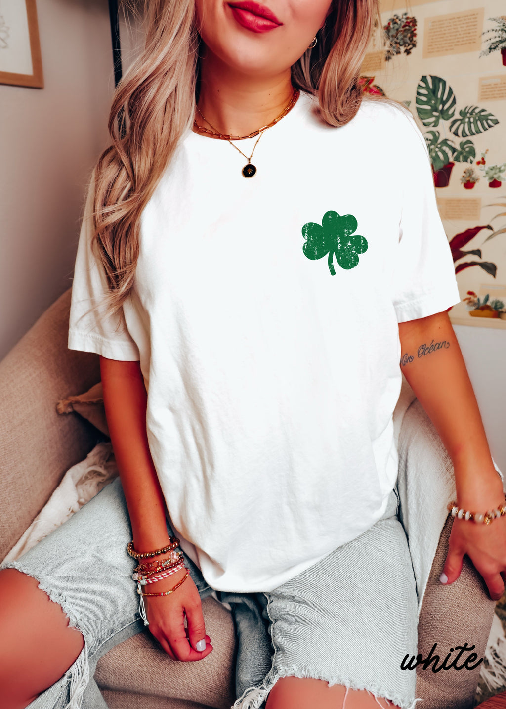 Pocket Shamrock Comfort Colors Tee *4 Colors (S-3X)