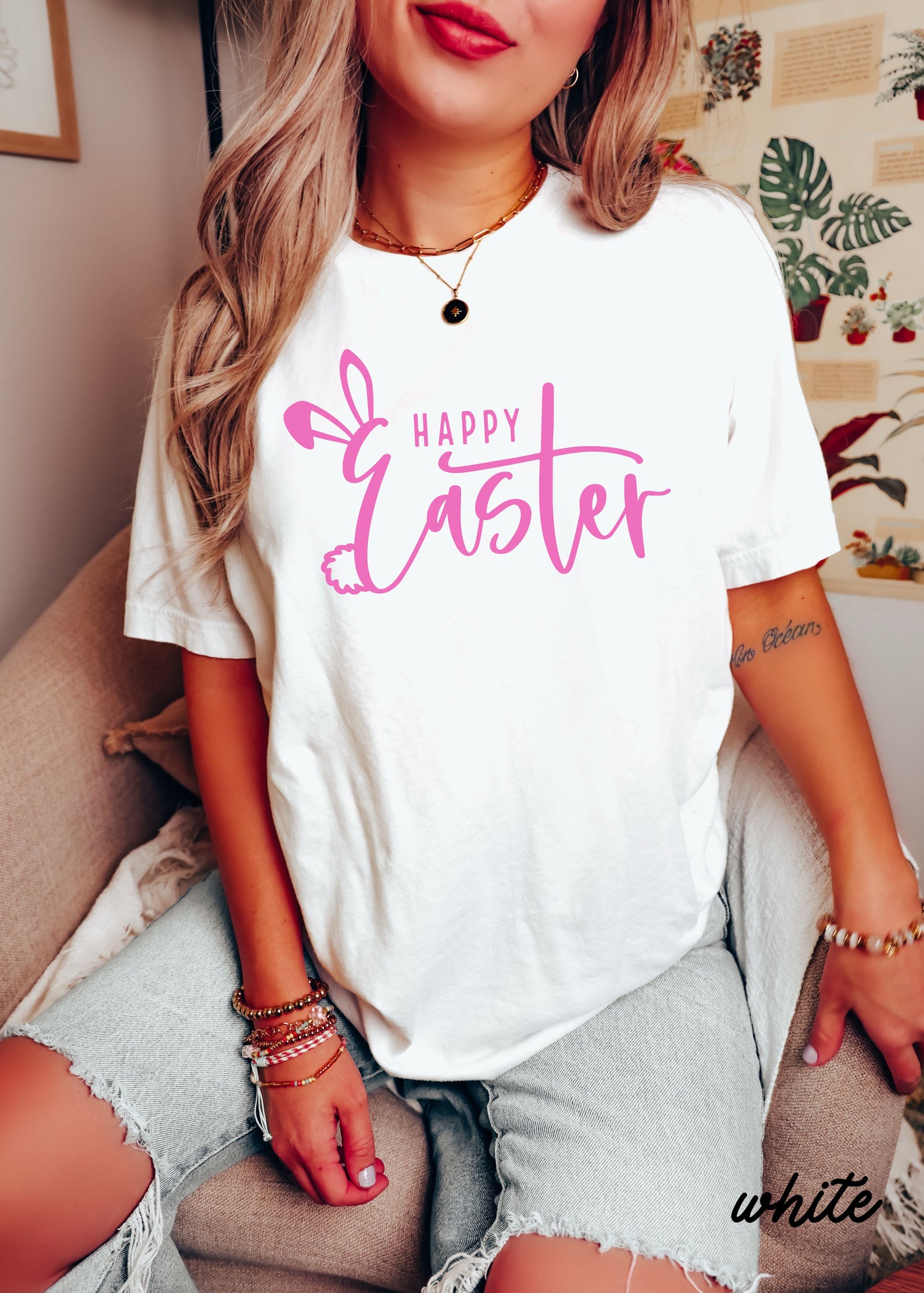 Happy Easter Comfort Colors Tee *15 Colors (S-3X)