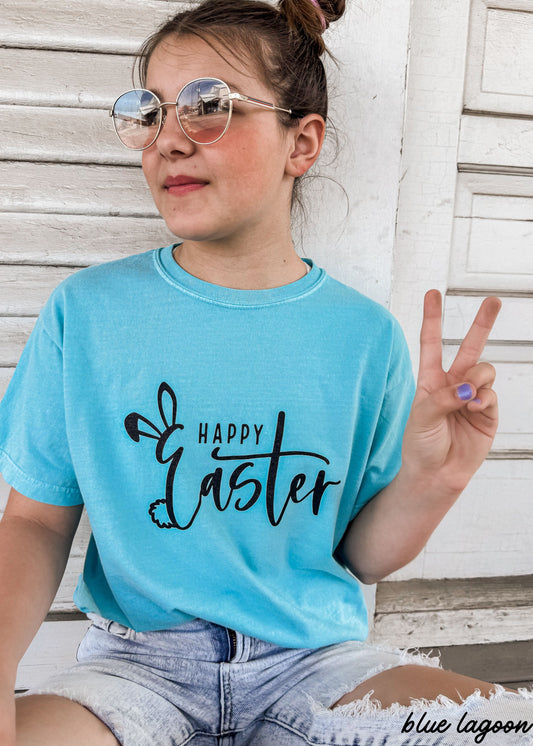 YOUTH Happy Easter Comfort Colors Tee *6 Colors (S-3X)