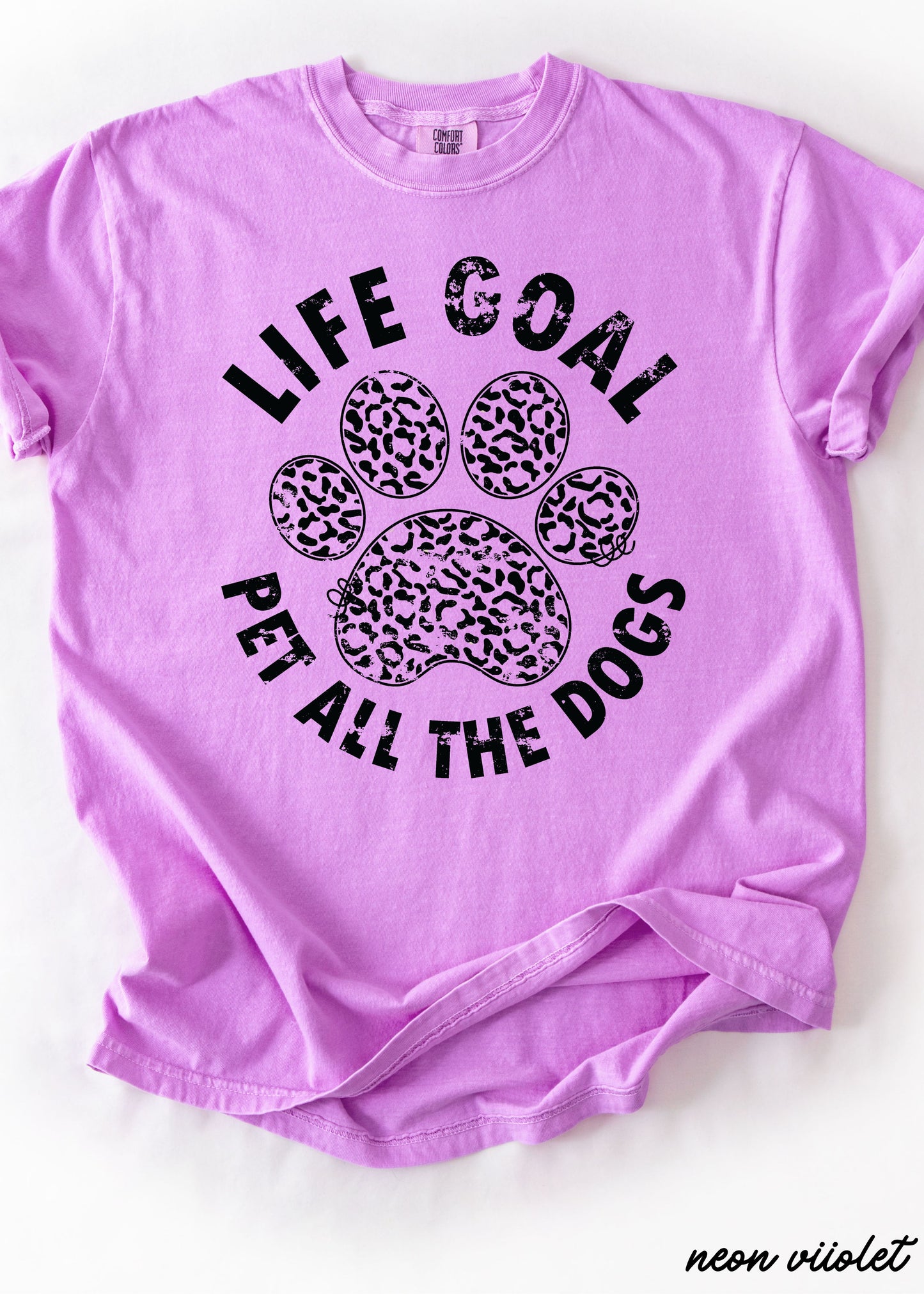 Pet All The Dogs Leopard Paw Tee *13 Colors (S-3X)