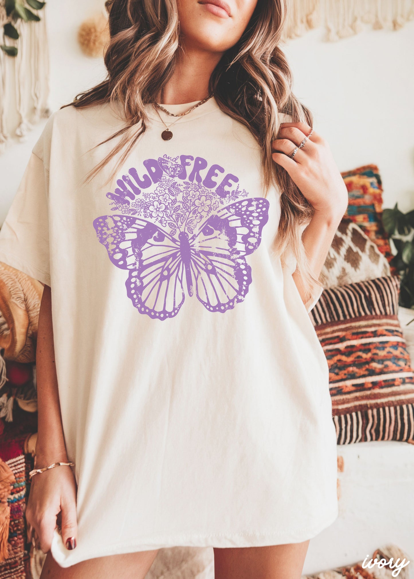Wild & Free Butterfly Tee *13 Colors (S-3X)