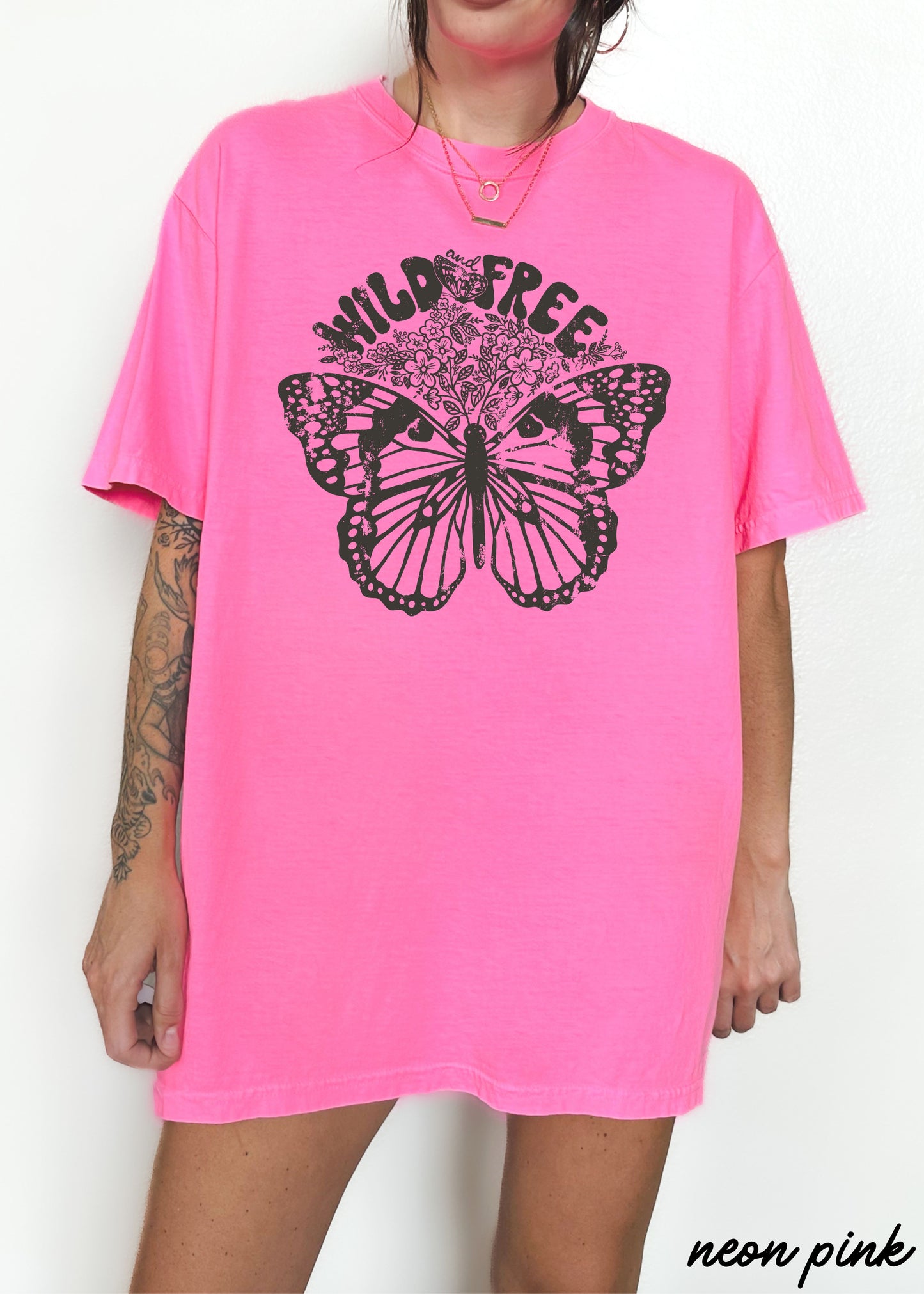 Wild & Free Butterfly Tee *13 Colors (S-3X)
