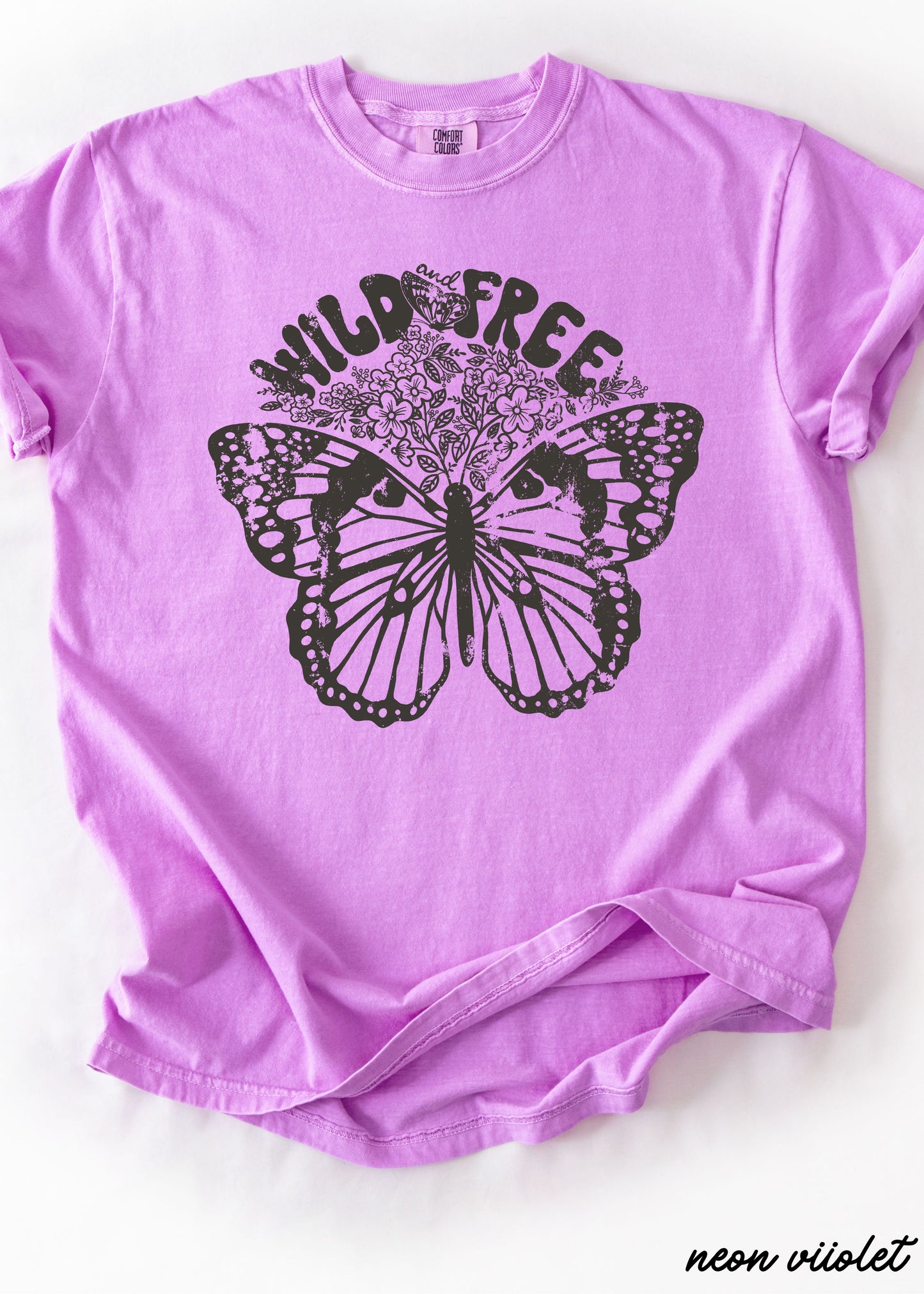 Wild & Free Butterfly Tee *13 Colors (S-3X)