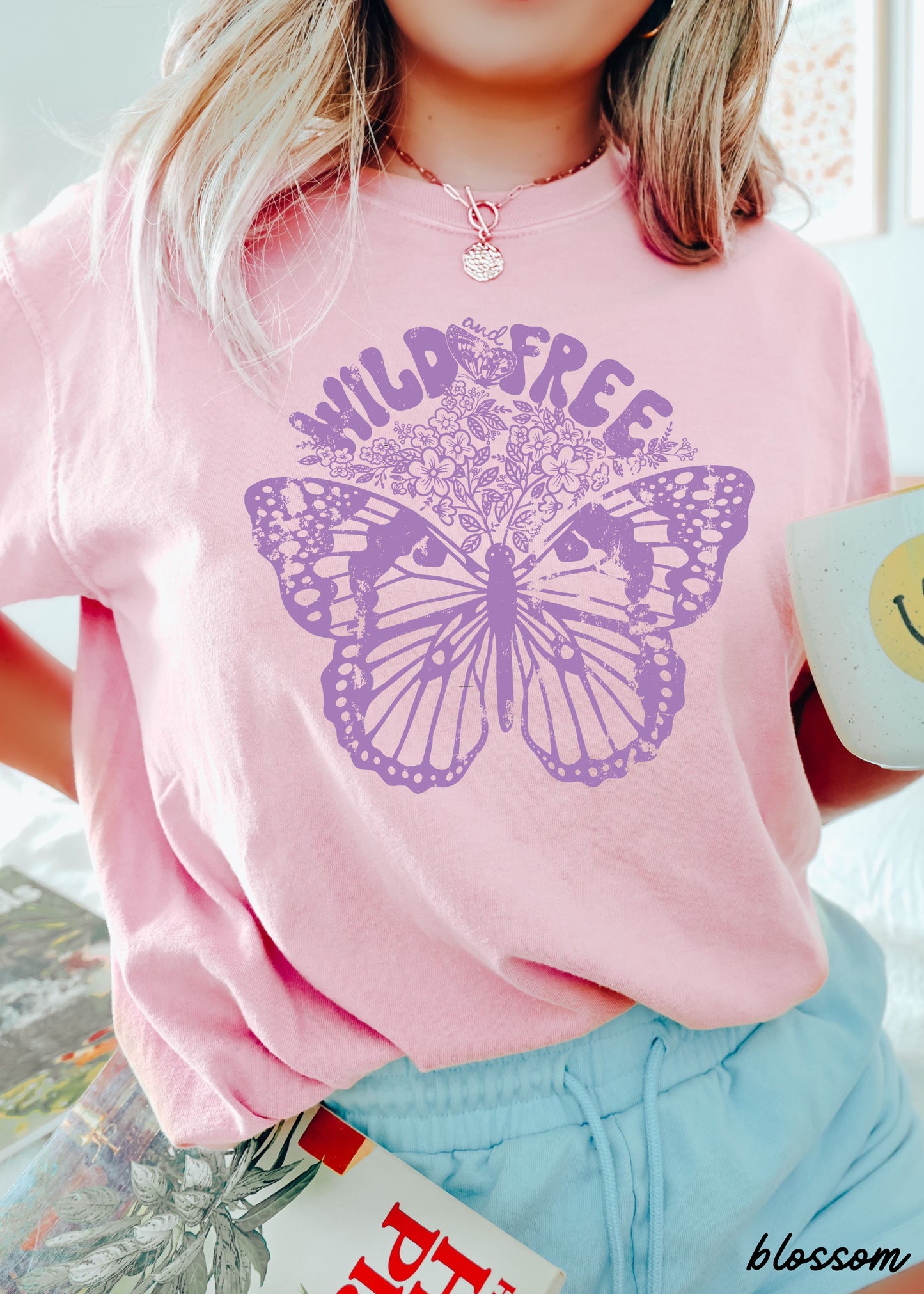 Wild & Free Butterfly Tee *13 Colors (S-3X)