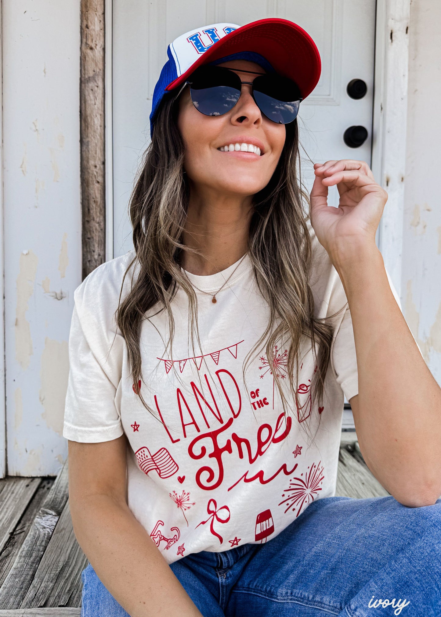 Land of the Free Doodle Tee *8 Colors (S-3X)